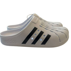 Adidas Adilette Clog white and Black Size  7W 6M